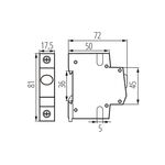 Indicatore di tensione per la guida din KLI verde Kanlux 5905339233219 23321 