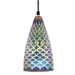 Lampadario 3D in vetro cromato 1xE27 8698553608266 4102540 E9470