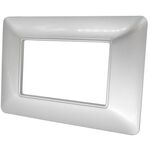 Placca in tecnopolimero 3P argento compatibile Matix 6970311027161 8003-05 3P Argento Btcino Matix EL1043