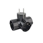 Presa tripla Schuko 16A 16A 3680W max 6977231351932 8002541 EL1454