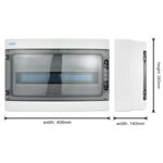 Centralino da Parete 18 moduli con porta trasparente 8053323555780 EL180 quadro elettrico