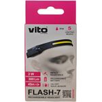 Torcia led ricaricabile da fronte 3W/1W 6000k luce fredda 300/100lm con sensore di movimento 6977231353608 5000540 EL187