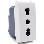 Presa bivalente 16A 250V bianca compatibile Vimar Arké 0793541340284 EL208