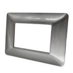 Placca 3 posti grigio scuro compatibile Bticino Matix  M8003 T-11 0793541333095 EL2256