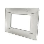 Placca 3 posti grigio scuro compatibile Bticino Matix  M8003 T-11 0793541333095 EL2256