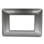 Placca 3 posti grigio scuro compatibile Bticino Matix  M8003 T-11 0793541333095 EL2256