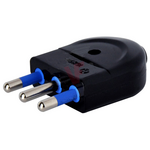 Spina elettrica 2P+T 16A nera 9900100587634 58763 EL2438