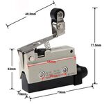 Interruttore di fine corsa orizzontale con leva a rullo 250V 10A CF7144 Fato EL2634Interruttore di fine corsa orizzontale con leva a rullo 250V 10A CF7144 Fato EL2634