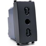Presa bivalente 16A 250V nero compatibile Vimar Arké 0793541340307   918N EL270