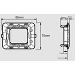 Kit placca e supporto 2 posti compatibili Matix EL4030