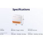 Interruttore smart wireless 2 vie WiFi 2.4G 6918032900011 MINIR4 K832