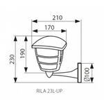 Lampada da esterno RILA 23L-UP E27 60W max grafite Kanlux 5905339235800 25380 KA1018