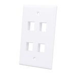 Placca per frutti keystone 4 posti bianca Intellinet 766623163316 163316 P1440