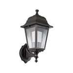 Applique da esterno BERGAMO-W E27 IP44 in plastica 200x340 mm (nera) EL654 3241880 8698553607009