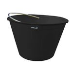 Secchio edilizia in PELD nero con manico in ferro ed occhielli 34cm 8l SCC34NOM E9173