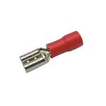 Connettore Faston femmina isolato 4,8 mm rosso per cavi 0,5–1,5 mm confezione da 100 B8025