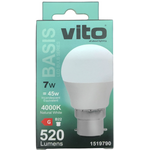 Lampada LED B22 7W 520lm 4000k luce naturale 6977231350041 1519790 EL029