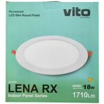 Pannello LED rotondo 18W 1710lm 4000k luce naturale Vito 6970233836094 2023980 EL116