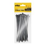 Fascette fermacavi autobloccanti nere 2.5X150mm - 100 pezzi 6972538047526 7100240 EL131