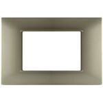 Placca 3P Tecnopolimero 12x8cm Champagne compatibile Vimar Plana 6970597464100 6003-13 EL1962