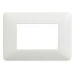 Placca in metallo bianco 3 posti compatibile Matix EL2222 7803-1 3P 6970311026072
