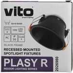 Supporto tondo per faretto GU10 da incasso Φ83mm nero 6972538049797 2026980 EL2251