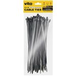 Fascette fermacavi autobloccanti nere 4.6X200mm - 100 pezzi 6972538047625 7100340 EL3939