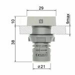 Voltmetro quadrato digitale da pannello - rosso AD101-22VMS EL407