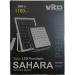 Faretto solare LED 100W 1100lm luce fredda 6000k IP65 Vito 6970233830917 3210200 EL4127