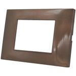Placca in tecnopolimero 3 posti color rame compatibile Vimar Plana 6970597464117  6003-14 EL700