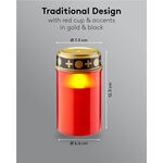 Lumino rosso a LED bianco caldo 2xAA IP44 4040849603358 60335 F1477