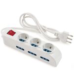 Multipresa ciabatta 9 posizioni con 3 schuko e 6 bipasso con interruttore 8053323553496 EL013