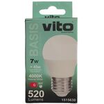 Lampadina LED E27 7W 520lm 4000k luce naturale Vito 6970233839705 1515630 EL141