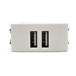 Alimentatore doppia presa USB 5V 2A Bianco compatibile Living International 6970597462854 821B/Int-Lgt EL2124