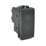 Interruttore bipolare 16A-250V nero compatibile Living International 6970597461253 802N/Int-Lgt  EL2132