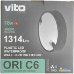 Plafoniera LED per esterni 18W 1314Lm 4000K bianco naturale IP65 Φ220x65mm 6972538043436 2025640 EL2157