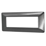 Placca 7 posti grigio scuro compatibile Bticino Matix 0793541333415 M8007 T-11 EL2209