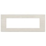 Placca bianco perla spazzolato 7 posti compatibile Living International 0793541336829 8007SL-21 EL2489