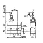 Interruttore di fine corsa orizzontale con rullo parallelo 250V 10A CF7311 Fato EL2602