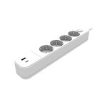 Multipresa schuko con interruttore 4 posti con presa USB - USB type C 6970233838531 8002480 EL281