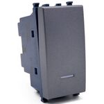 Invertitore unipolare con spia luminosa grigio compatibile Vimar Arké 0793541340116  964G EL284