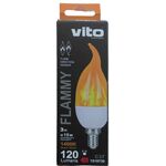 Lampadina LED effetto fiamma E14 3W luce calda 1400K Vito 6970233838685 1519730 EL287