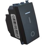 Interruttore bipolare con spia nero compatibile Vimar Arké 0793541340062  962N EL300