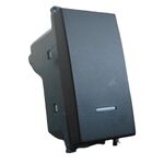 Pulsante unipolare nero con spia compatibile Vimar Arké 0793541339882 965N EL301