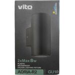 Lampada applique da esterno nera IP54 2xGU10 Φ76x186x99mm 6972538044327 3230620 EL3049
