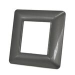 Placca 2 posti grigio scuro compatibile Bticino Matix 0793541338076 EL3150