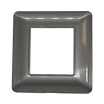 Placca 2 posti grigio scuro compatibile Bticino Matix 0793541338076 EL3150
