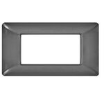 Placca 4 posti grigio scuro compatibile Bticino Matix M8004 T-11 0793541333255 EL3162