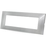 Placca in tecnopolimero 7 posti color argento compatibile Vimar Plana 6970597464490 6007-9 EL3207