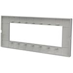 Placca in tecnopolimero 7 posti color argento compatibile Vimar Plana 6970597464490 6007-9 EL3207